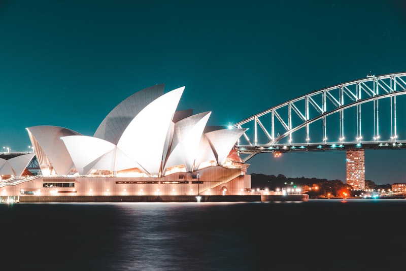 Sydney opera house and bridge