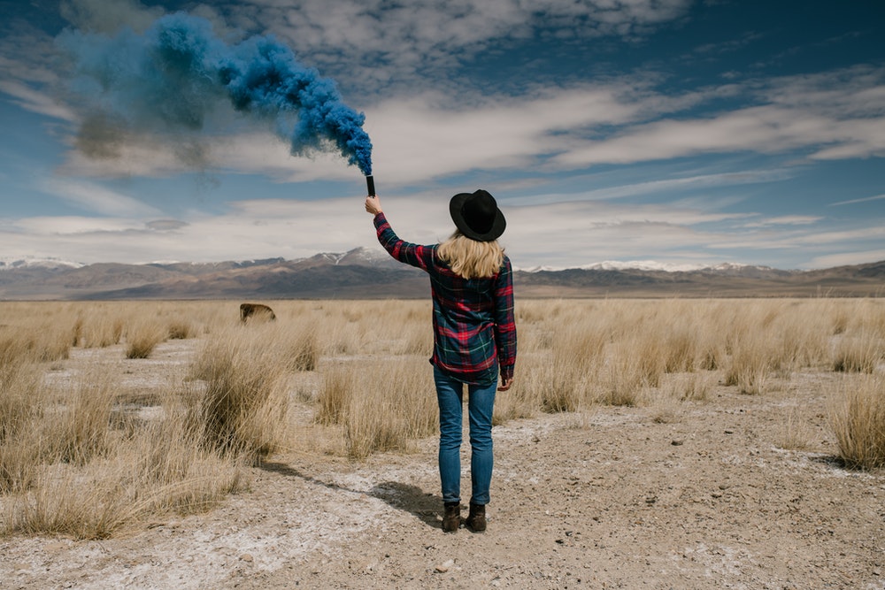 Smoke bombs make great photography props