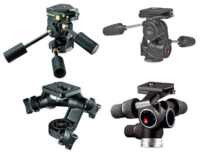 Threeway tripod ball heads for photography